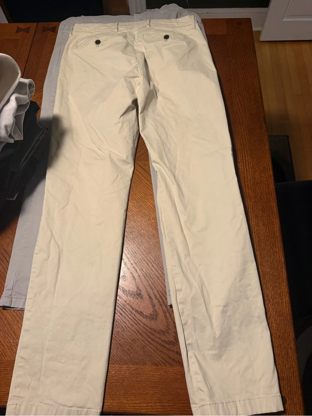 Tommy Hilfiger Cream Straight-Leg Chinos